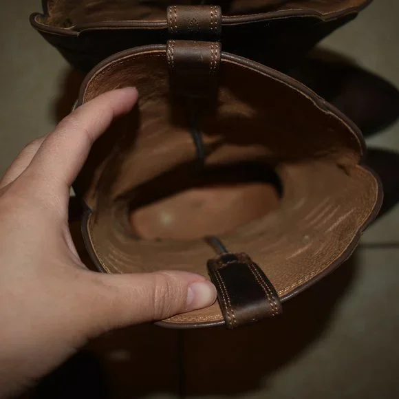 Heritage R Toe Distressed Brown Western Boot Size 11B - Picture 10 of 10